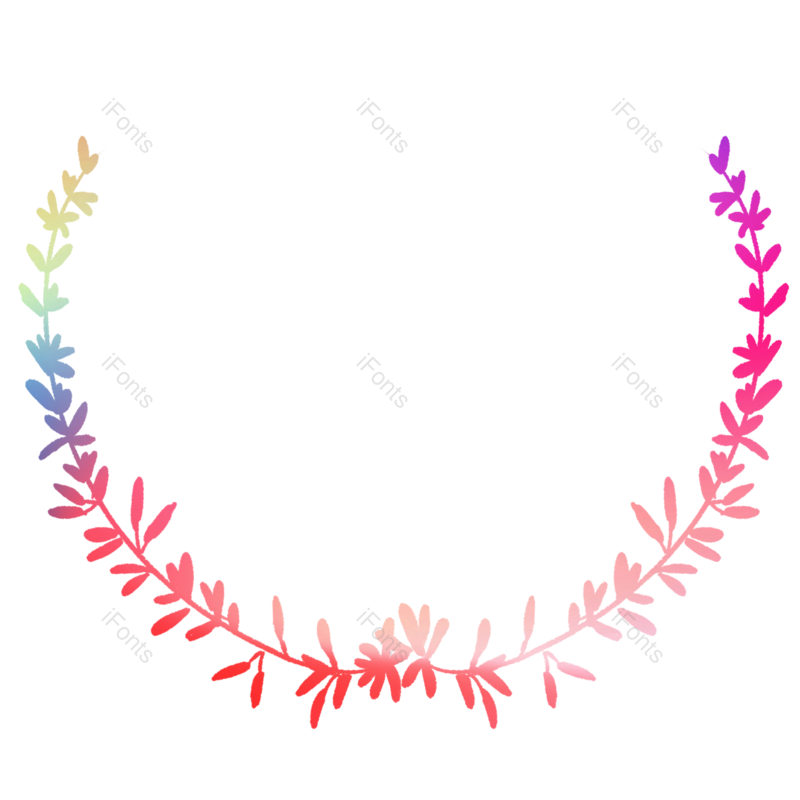 浪漫花纹图片,树叶元素,手绘花纹PNG,植物边框免抠素材